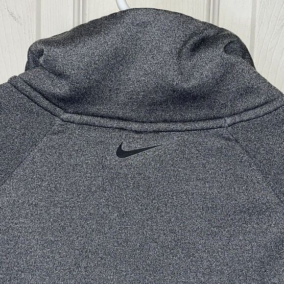 Nike Sweatshirt Womens M Gray All Time Half Zip Fleece Lined‎ Pullover Mock Neck - Picture 9 of 11